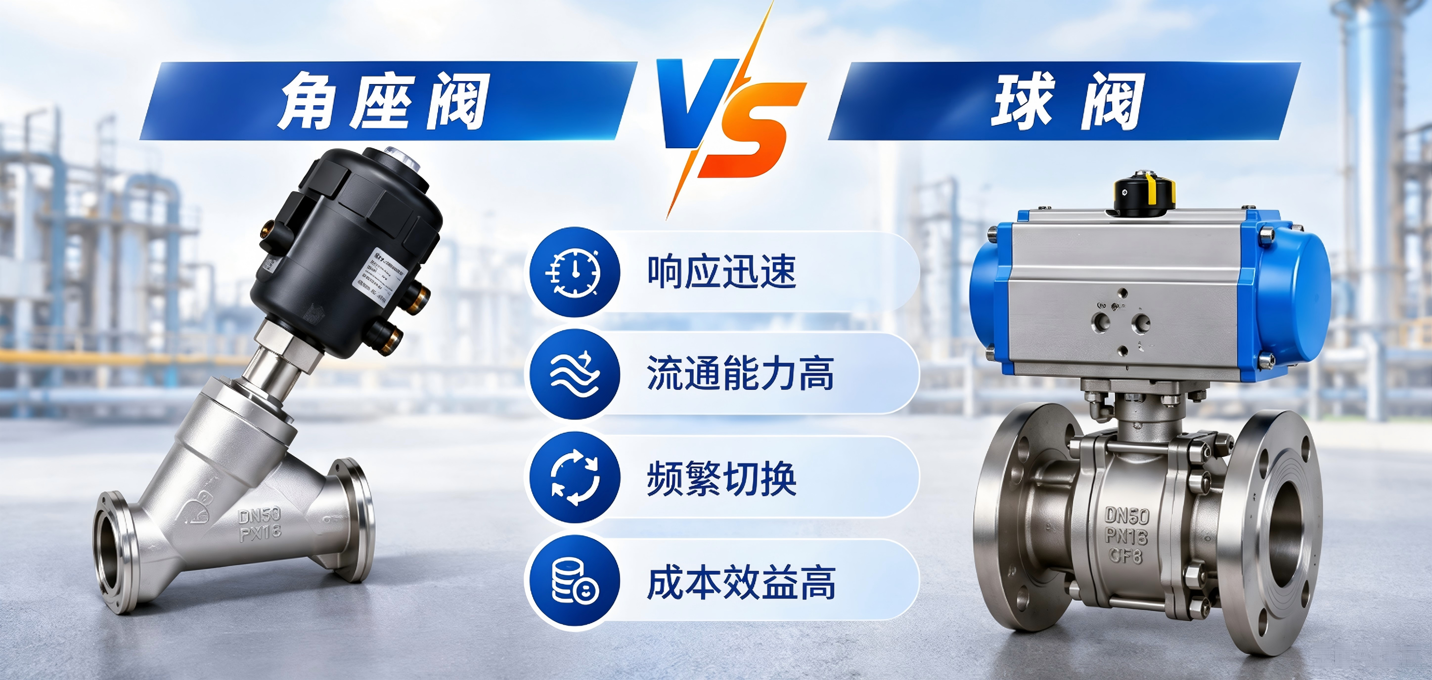 角座阀 vs 球阀：哪一种更适合您的应用？